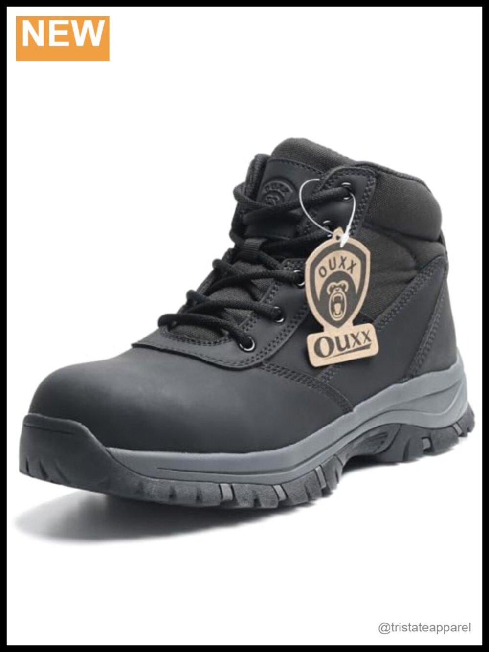 Steel Toe Work Boots for Men ASTM F2413 Waterproof Leather Zip Safety Boot